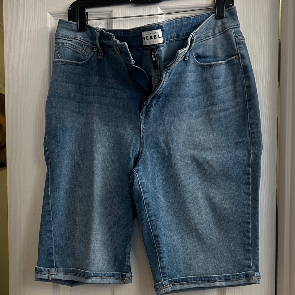Rebels Light Blue Jean Shorts for women